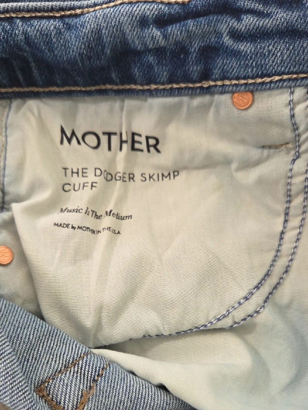 Mother Superior The Dodger Skimp Cuff In Music Is The Medium Size 26 NWT - Picture 11 of 16